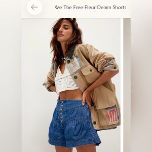 We The Free Fleur Denim Shorts